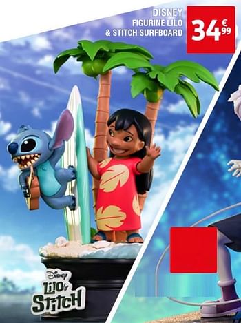 Promoties Disney figurine lilo + stitch surfboard - Disney - Geldig van 23/04/2024 tot 29/04/2024 bij Auchan