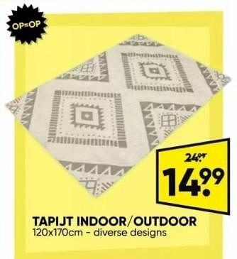 Promotions Tapijt indoor-outdoor - Produit Maison - Big Bazar - Valide de 22/04/2024 à 05/05/2024 chez Big Bazar