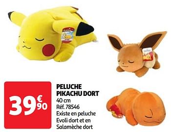 Promoties Peluche pikachu dort - Huismerk - Auchan - Geldig van 23/04/2024 tot 29/04/2024 bij Auchan