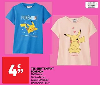 Promoties Tee-shirt enfant pokemon - Pokemon - Geldig van 23/04/2024 tot 29/04/2024 bij Auchan