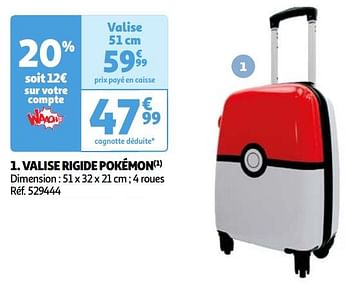 Promoties Valise rigide pokémon - Huismerk - Auchan - Geldig van 23/04/2024 tot 29/04/2024 bij Auchan