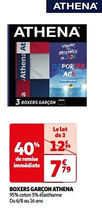 Promoties Boxers garçon athena - Athena - Geldig van 23/04/2024 tot 29/04/2024 bij Auchan