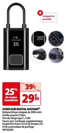 Promoties Gonfleur digital auchan - Huismerk - Auchan - Geldig van 23/04/2024 tot 29/04/2024 bij Auchan
