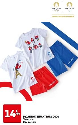 Promoties Pyjashort enfant paris 2024 - Huismerk - Auchan - Geldig van 23/04/2024 tot 29/04/2024 bij Auchan