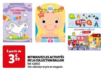 Promoties Retrouvez les activités de la collection ballon - Huismerk - Auchan - Geldig van 23/04/2024 tot 29/04/2024 bij Auchan