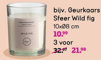 Promotions Geurkaars sfeer wild fig - Produit maison - Leen Bakker - Valide de 22/04/2024 à 05/05/2024 chez Leen Bakker