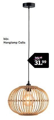 Promoties Hanglamp calla - Huismerk - Leen Bakker - Geldig van 22/04/2024 tot 05/05/2024 bij Leen Bakker
