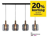 Promoties Hanglamp toulouse - Huismerk - Leen Bakker - Geldig van 22/04/2024 tot 05/05/2024 bij Leen Bakker