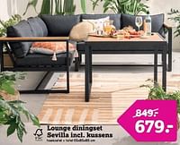 Lounge diningset sevilla incl. kussens hoekzetel + tafel-Huismerk - Leen Bakker