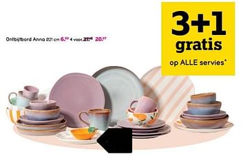 Promoties Ontbijtbord anna - Huismerk - Leen Bakker - Geldig van 22/04/2024 tot 05/05/2024 bij Leen Bakker