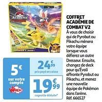 Promotions Coffret académie de combat v2 - Pokemon - Valide de 23/04/2024 à 29/04/2024 chez Auchan Ronq