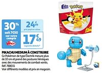 Promotions Pikachu medium à construire - Pokemon - Valide de 23/04/2024 à 29/04/2024 chez Auchan Ronq
