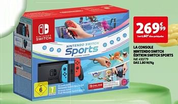 Promotions La console nintendo switch édition switch sports - Nintendo - Valide de 23/04/2024 à 29/04/2024 chez Auchan Ronq
