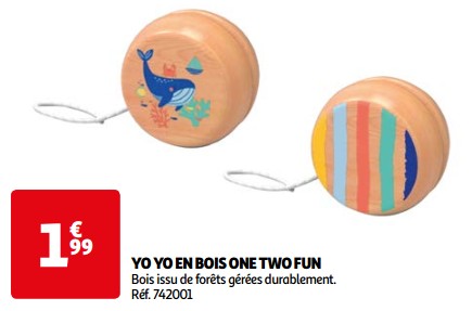 Promotions Yo yo en bois one two fun - One two fun - Valide de 23/04/2024 à 29/04/2024 chez Auchan Ronq