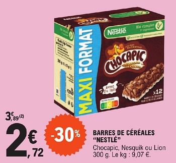 Promoties Barres de céréales nestlé - Nestlé - Geldig van 23/04/2024 tot 04/05/2024 bij E.Leclerc
