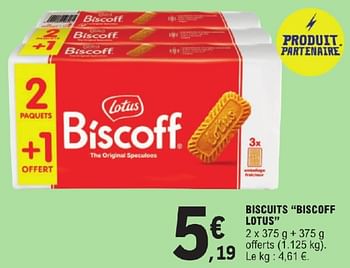 Promotions Biscuits biscoff lotus - Lotus Bakeries - Valide de 23/04/2024 à 04/05/2024 chez E.Leclerc