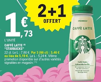Promoties Caffè latte starbucks - Starbucks - Geldig van 23/04/2024 tot 04/05/2024 bij E.Leclerc