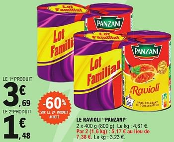 Promoties Le ravioli panzani - Panzani - Geldig van 23/04/2024 tot 04/05/2024 bij E.Leclerc