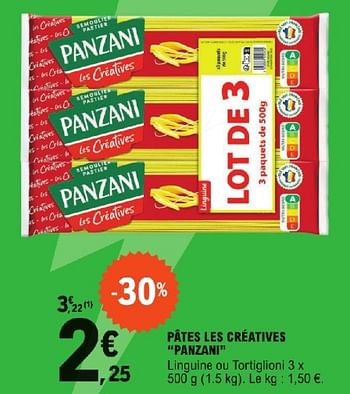 Promoties Pâtes les créatives panzani - Panzani - Geldig van 23/04/2024 tot 04/05/2024 bij E.Leclerc