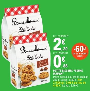 Promoties Petits biscuits bonne maman - Bonne Maman - Geldig van 23/04/2024 tot 04/05/2024 bij E.Leclerc