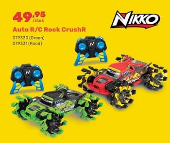 Promotions Auto r-c rock crushr - Nikko - Valide de 15/04/2024 à 17/08/2024 chez Happyland