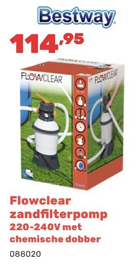 Promotions Flowclear zandfilterpomp met chemische dobber - BestWay - Valide de 15/04/2024 à 17/08/2024 chez Happyland