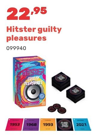 Promotions Hitster guilty pleasures - Jumbo - Valide de 15/04/2024 à 17/08/2024 chez Happyland