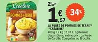 Promoties La purée de pommes de terre créaline - CREALINE - Geldig van 23/04/2024 tot 04/05/2024 bij E.Leclerc
