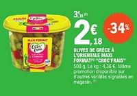 Olives de grèce à l`orientale maxi format croc frais-Croc Frais