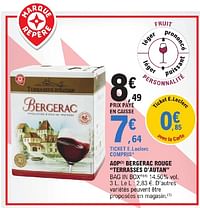 Aop bergerac rouge terrasses d`autan-Rode wijnen