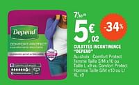 Culottes incontinence depend-Depend