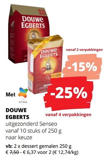 Promoties Dessert gemalen - Douwe Egberts - Geldig van 25/04/2024 tot 08/05/2024 bij Spar (Colruytgroup)