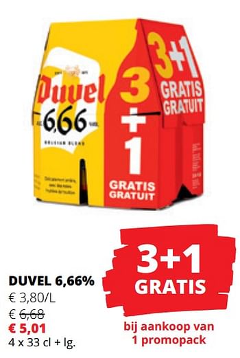 Promotions DUVEL 6,66% - Duvel - Valide de 25/04/2024 à 08/05/2024 chez Spar (Colruytgroup)