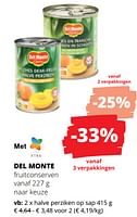 Promoties Fruitconserven halve perziken op sap - Del Monte - Geldig van 25/04/2024 tot 08/05/2024 bij Spar (Colruytgroup)