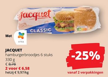 Promotions Hamburgerbroodjes - Jacquet - Valide de 25/04/2024 à 08/05/2024 chez Spar (Colruytgroup)