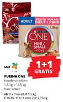 Promoties Hondenbrokken mini adult - Purina - Geldig van 25/04/2024 tot 08/05/2024 bij Spar (Colruytgroup)