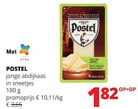 Promoties Jonge abdijkaas in sneetjes - Postel - Geldig van 25/04/2024 tot 08/05/2024 bij Spar (Colruytgroup)