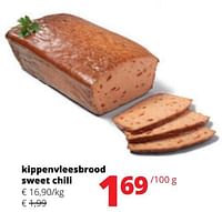 Promoties Kippenvleesbrood sweet chili - Huismerk - Spar Retail - Geldig van 25/04/2024 tot 08/05/2024 bij Spar (Colruytgroup)