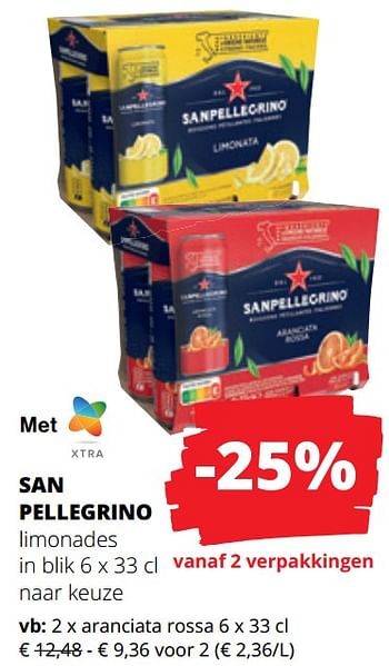 Promotions Limonades aranciata rossa - San Pellegrino - Valide de 25/04/2024 à 08/05/2024 chez Spar (Colruytgroup)
