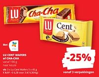 Promoties Lu cent wafers of cha cha - Lu - Geldig van 25/04/2024 tot 08/05/2024 bij Spar (Colruytgroup)