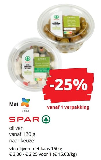 Promotions Olijven met kaas - Spar - Valide de 25/04/2024 à 08/05/2024 chez Spar (Colruytgroup)