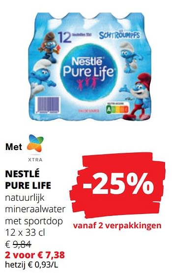 Promotions Pure life natuurlijk mineraalwater met sportdop - Nestlé - Valide de 25/04/2024 à 08/05/2024 chez Spar (Colruytgroup)