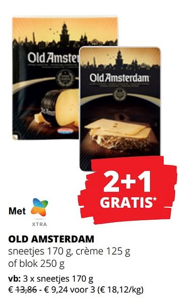 Promotions Sneetjes crème of blok - Old Amsterdam - Valide de 25/04/2024 à 08/05/2024 chez Spar (Colruytgroup)