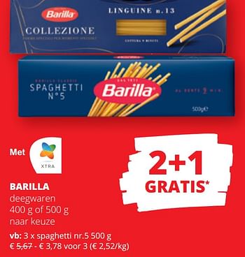 Promotions Spaghetti - Barilla - Valide de 25/04/2024 à 08/05/2024 chez Spar (Colruytgroup)