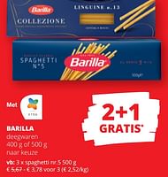 Promoties Spaghetti - Barilla - Geldig van 25/04/2024 tot 08/05/2024 bij Spar (Colruytgroup)