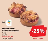 Tartelette met frambozencrumble-Huismerk - Spar Retail