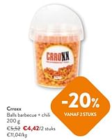 Promoties Crroxx balls barbecue + chili - Crroxx - Geldig van 24/04/2024 tot 07/05/2024 bij OKay
