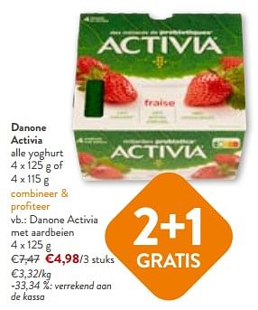 Promotions Danone activia met aardbeien - Danone - Valide de 24/04/2024 à 07/05/2024 chez OKay