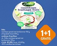 Promoties Délio roomkaas spread met komkommer - Delio - Geldig van 24/04/2024 tot 07/05/2024 bij OKay