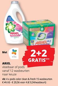 Vloeibaar of pods color clean + fresh-Ariel